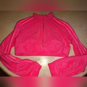 Adidas Jeremy Scott Limeyed Edition Pink Cropped Top Nwot